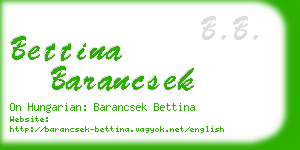 bettina barancsek business card